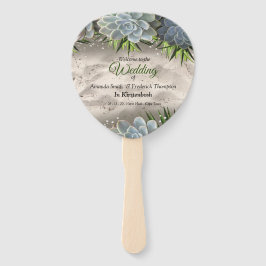 Hues van bleke blues handwaaier