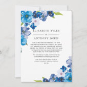 Hues van de lijst van de blauwe Floral met minder  Aankondiging (Voorkant)