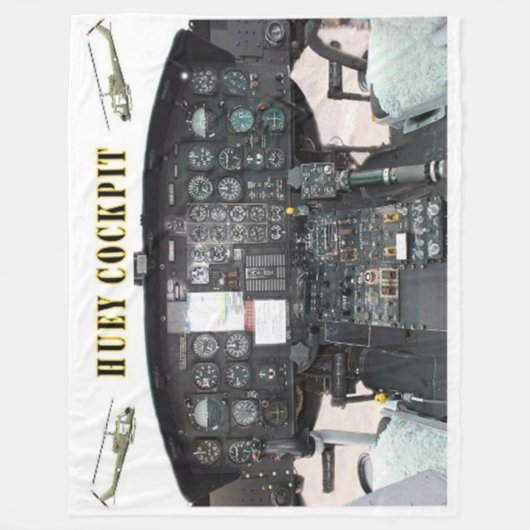 HUEY COCKPIT FLEECE DEKEN (Voorkant)