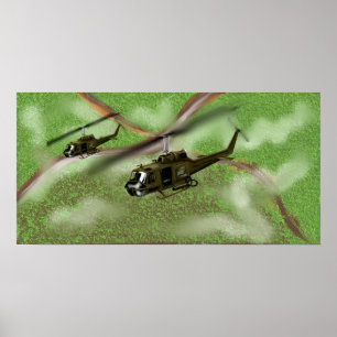 Huey Gunships 1967 Poster