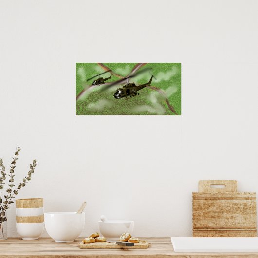 Huey Gunships 1967 Poster (Keuken)