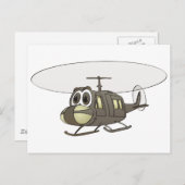Huey Helicopter Cartoon Briefkaart (Voorkant / Achterkant)