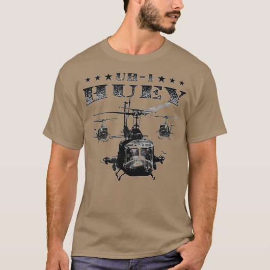 Huey Huey Helikopter Pilot Vietnam T-shirt (Voorkant)