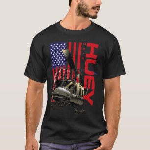 Huey Militaire Helikopter Vliegtuig T-Shirt