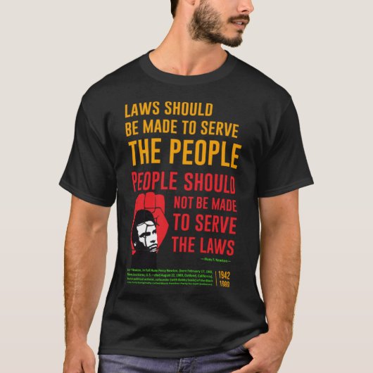Huey P. Newton quotes2 T-shirt (Voorkant)