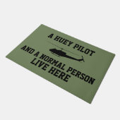 Huey Pilot en Normal Person Deurmat (Schuin)