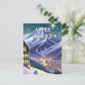 Huez Alpes Briefkaart (Staand voorkant)