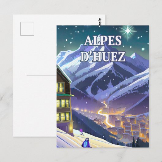 Huez Alpes Briefkaart (Voorkant / Achterkant)