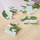 Huez France Retro ski poster Legpuzzel (Zijkant)