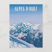 Huez Ski Alpe Briefkaart (Voorkant)