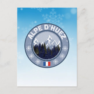 Huez Ski Alpe Briefkaart