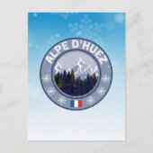 Huez Ski Alpe Briefkaart (Voorkant)