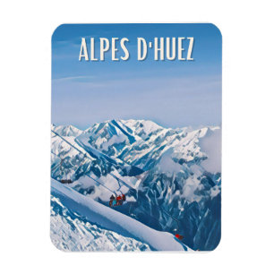 Huez Ski Alpe Magneet