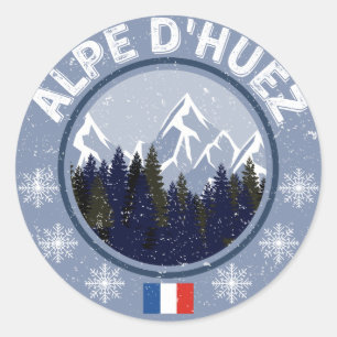 Huez Ski Resort Sticker Alp