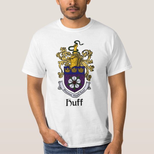Huff Family Crest/Coat of Arms T-Shirt (Voorkant)