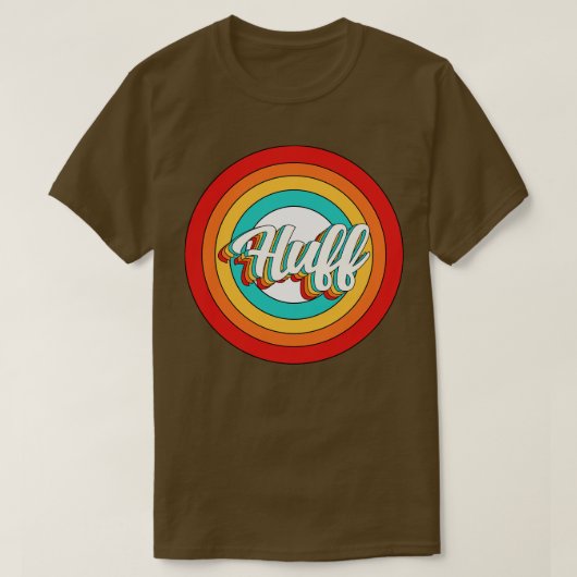 Huff naam Shirt Huff Circle (Design voorkant)