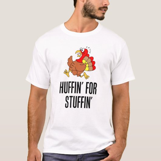 Huffin for Stuffin Thanksgiving Running T-shirt (Voorkant)