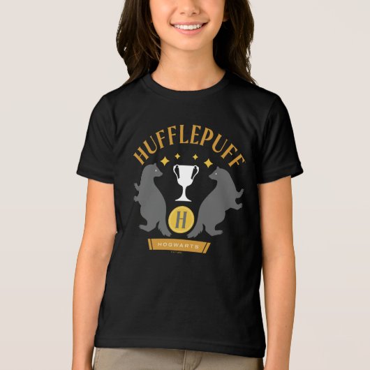 HUFFLEPUFF™ Badger and Cup House Pride Graphic Tri-Blend Shirt (Voorkant)