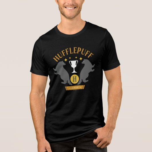 HUFFLEPUFF™ Badger and Cup House Pride Graphic Tri-Blend Shirt (Voorkant)