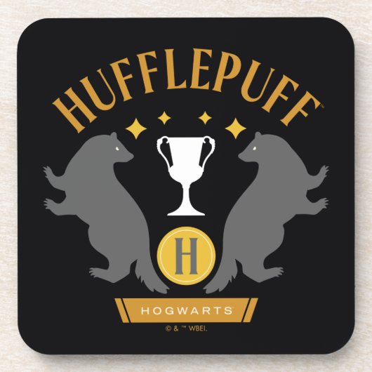 HUFFLEPUFF™ Badger en Cup House Pride Graphic Bier Onderzetter (Voorkant)