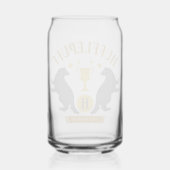 HUFFLEPUFF™ Badger en Cup House Pride Graphic Blikvorm Glas (Achterkant)