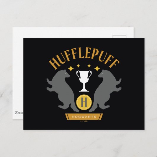 HUFFLEPUFF™ Badger en Cup House Pride Graphic Briefkaart (Voorkant / Achterkant)