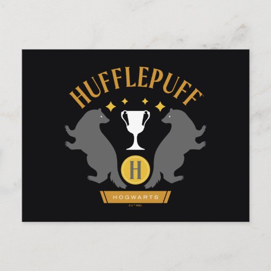 HUFFLEPUFF™ Badger en Cup House Pride Graphic Briefkaart (Voorkant)