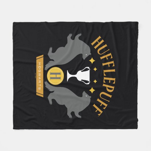 HUFFLEPUFF™ Badger en Cup House Pride Graphic Fleece Deken (Voorkant (Horizontaal))