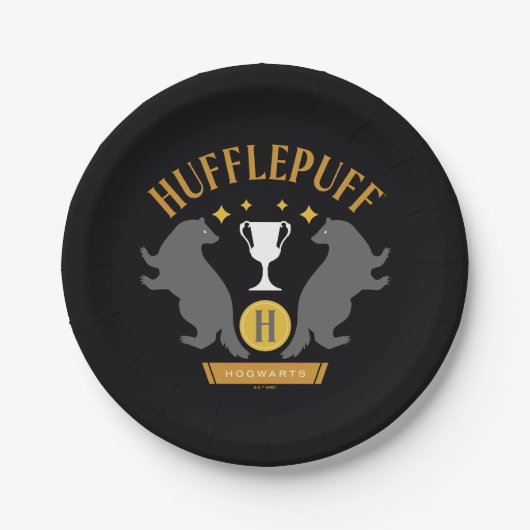 HUFFLEPUFF™ Badger en Cup House Pride Graphic Papieren Bordje (Voorkant)
