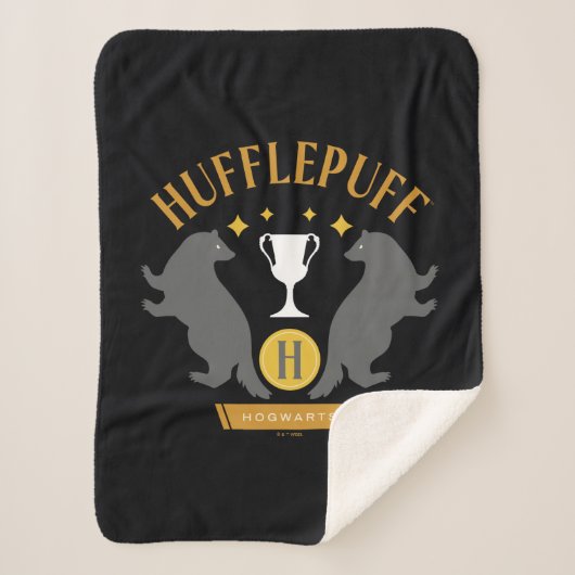 HUFFLEPUFF™ Badger en Cup House Pride Graphic Sherpa Deken (Voorkant)