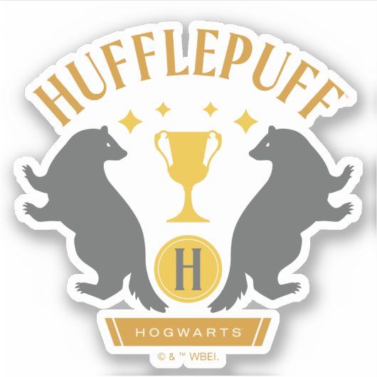 HUFFLEPUFF™ Badger en Cup House Pride Graphic Sticker (Voorkant)