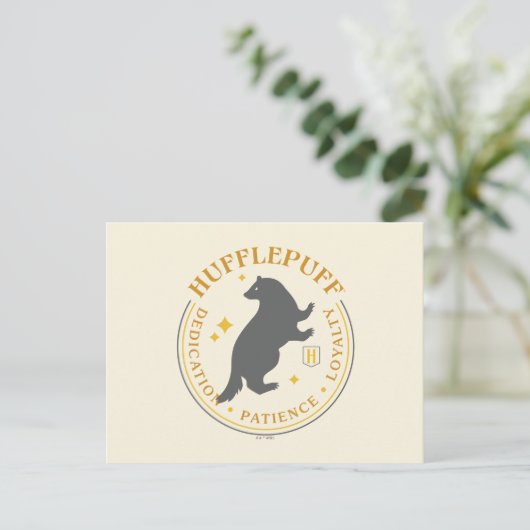 HUFFLEPUFF™ Badger House Pride Badge Briefkaart (Staand voorkant)