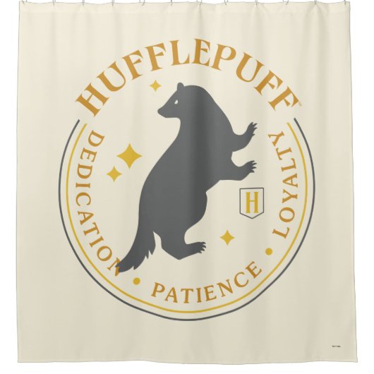 HUFFLEPUFF™ Badger House Pride Badge Douchegordijn (Voorkant)