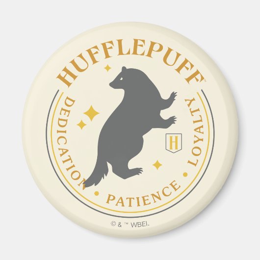 HUFFLEPUFF™ Badger House Pride Badge Magneet (Voorkant)