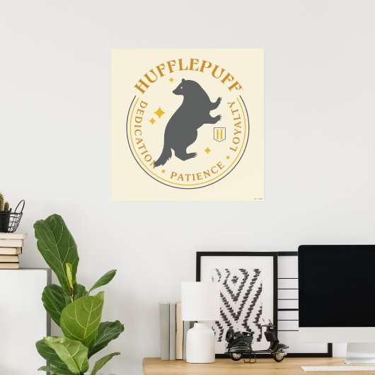HUFFLEPUFF™ Badger House Pride Badge Poster (Thuiskantoor)