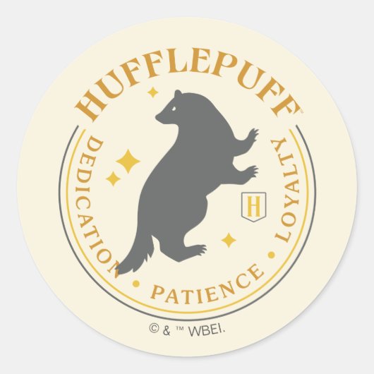 HUFFLEPUFF™ Badger House Pride Badge Ronde Sticker (Voorkant)