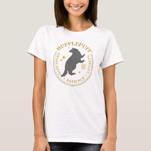 HUFFLEPUFF™ Badger House Pride Badge T-shirt (Voorkant)