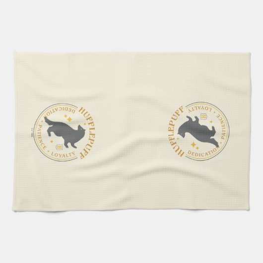 HUFFLEPUFF™ Badger House Pride Badge Theedoek (Horizontaal)