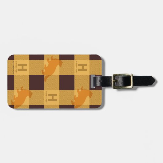 HUFFLEPUFF™ Check Pset Patroon Bagagelabel (Voorkant horizontaal)