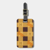 HUFFLEPUFF™ Check Pset Patroon Bagagelabel (Voorkant verticaal)