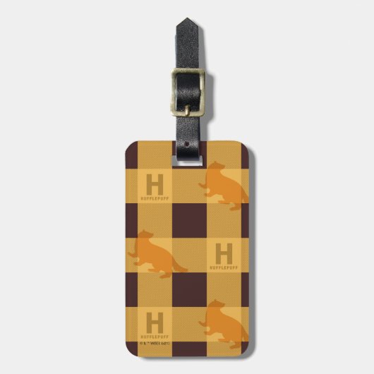 HUFFLEPUFF™ Check Pset Patroon Bagagelabel (Voorkant verticaal)