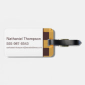 HUFFLEPUFF™ Check Pset Patroon Bagagelabel (Achterkant horizontaal)