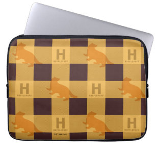 HUFFLEPUFF™ Check Pset Patroon Laptop Sleeve