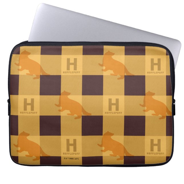 HUFFLEPUFF™ Check Pset Patroon Laptop Sleeve (Voorkant)