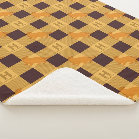 HUFFLEPUFF™ Check Pset Patroon Sherpa Deken (3/4)