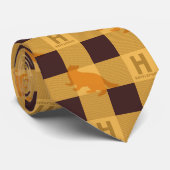 HUFFLEPUFF™ Check Pset Patroon Stropdas (Opgerold)