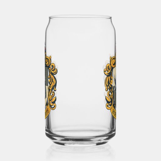Hufflepuff Crest Blikvorm Glas (Rechts)
