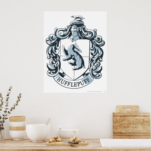 Hufflepuff Crest Blue Poster (Keuken)
