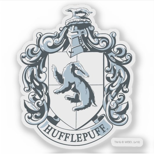 Hufflepuff Crest Blue Sticker (Voorkant)