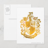 Hufflepuff Crest - geplateerd Briefkaart (Voorkant / Achterkant)